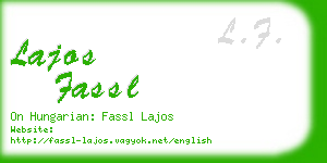 lajos fassl business card